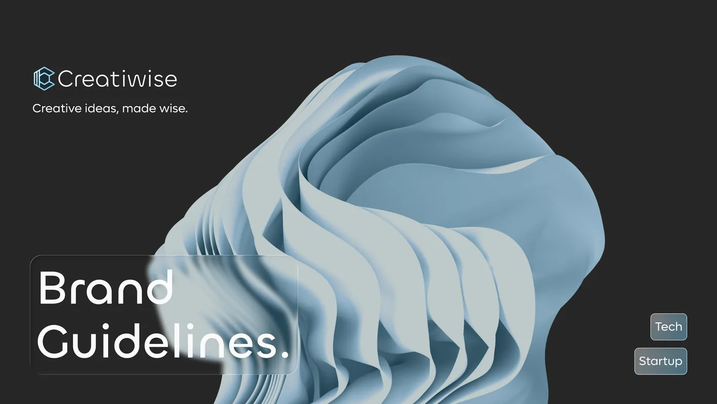 Creatiwise Brand Guideline Complete Brand Identity System — Branding UI/UX design, screen 1 of 19