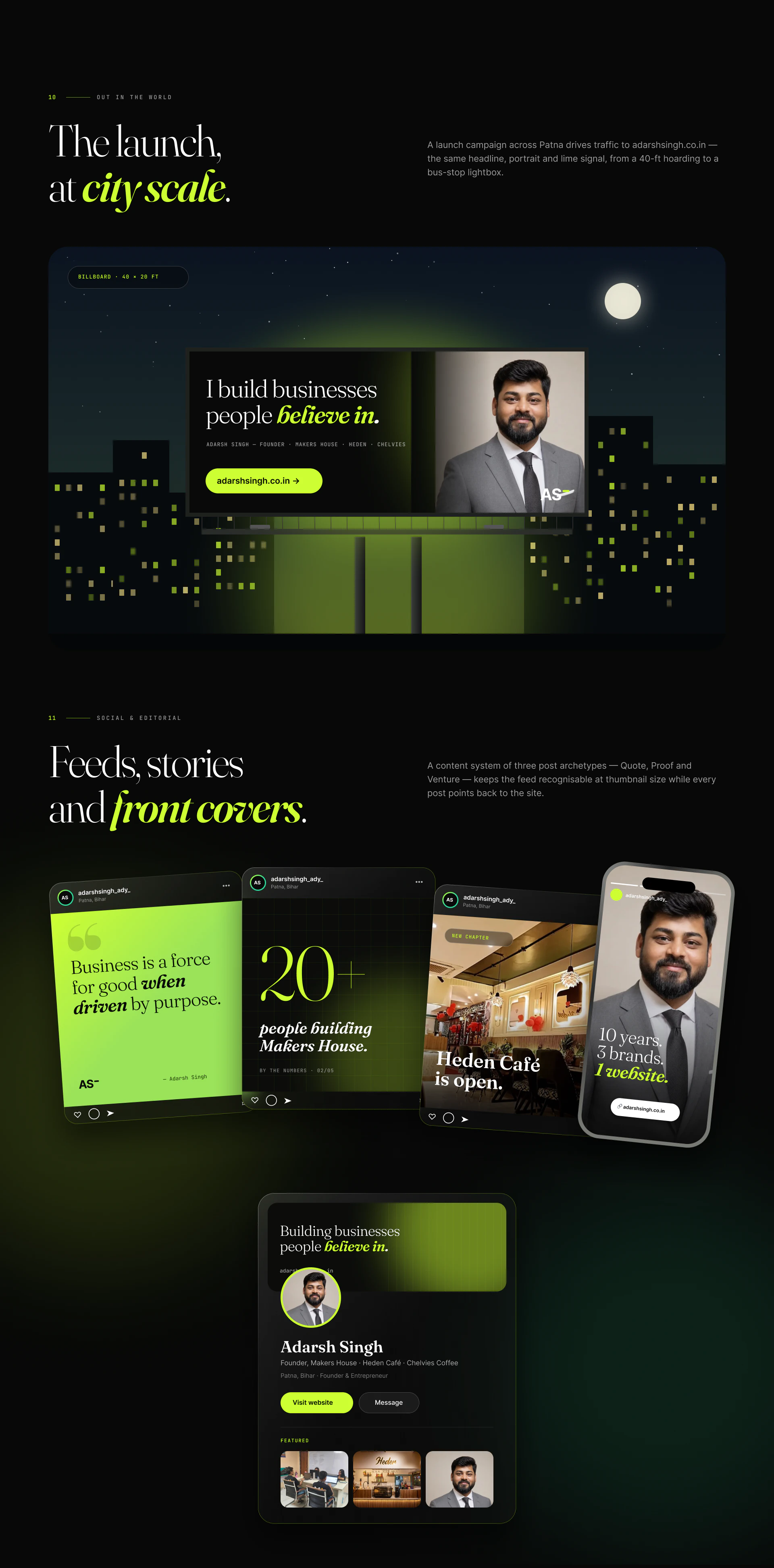 Entrepreneur Portfolio Website Multi-Venture Founder — Personal Brand Site — Web UI/UX design, screen 6 of 7