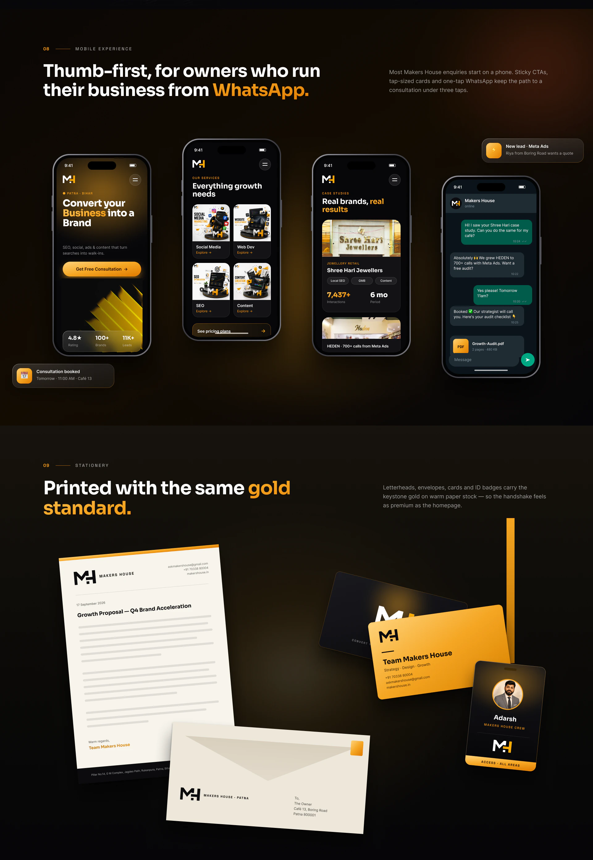 Digital Marketing Agency Website Makers House — Business-to-Brand Agency — Web UI/UX design, screen 4 of 6